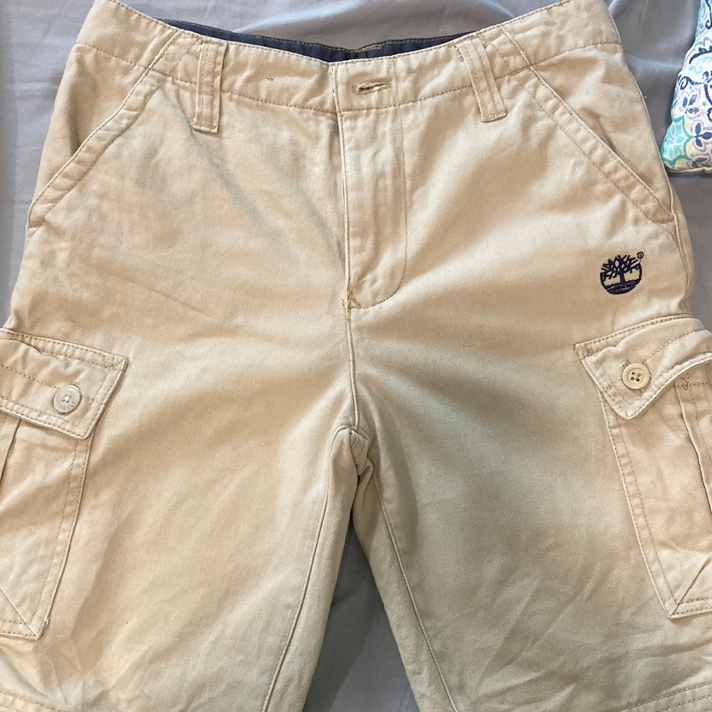 Timberland boys khaki cargo shorts size 6